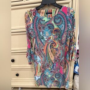 Size 4 Tommy Hilfiger Colorful Paisley Print Dress